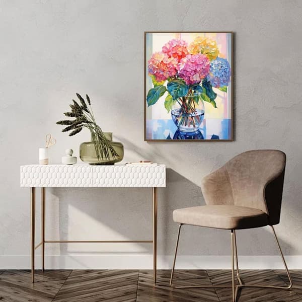 Bomclap Hydrangea Diamantmålningssats - Blommor 5D DIY, 30x40 cm