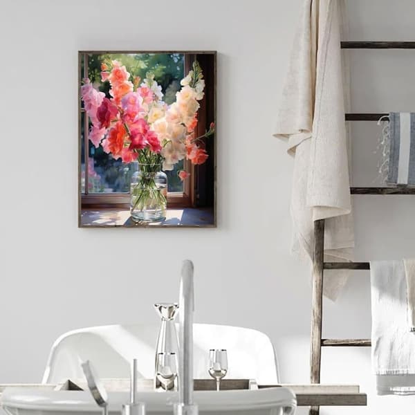 Bomclap Floral Diamond Art - Aloittelijaystävällinen, 30x40 cm
