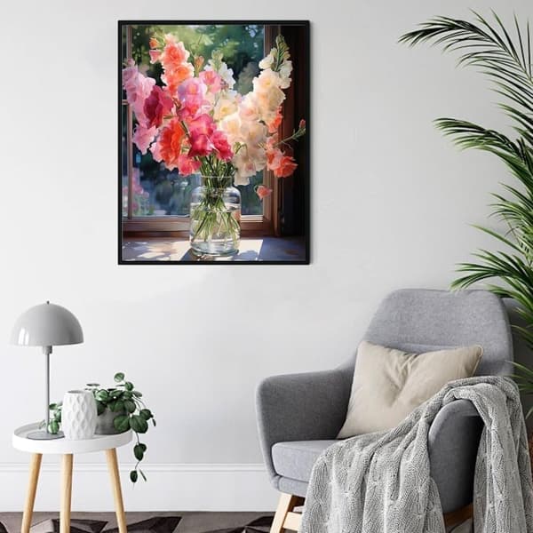 Bomclap Floral Diamond Art - Aloittelijaystävällinen, 30x40 cm