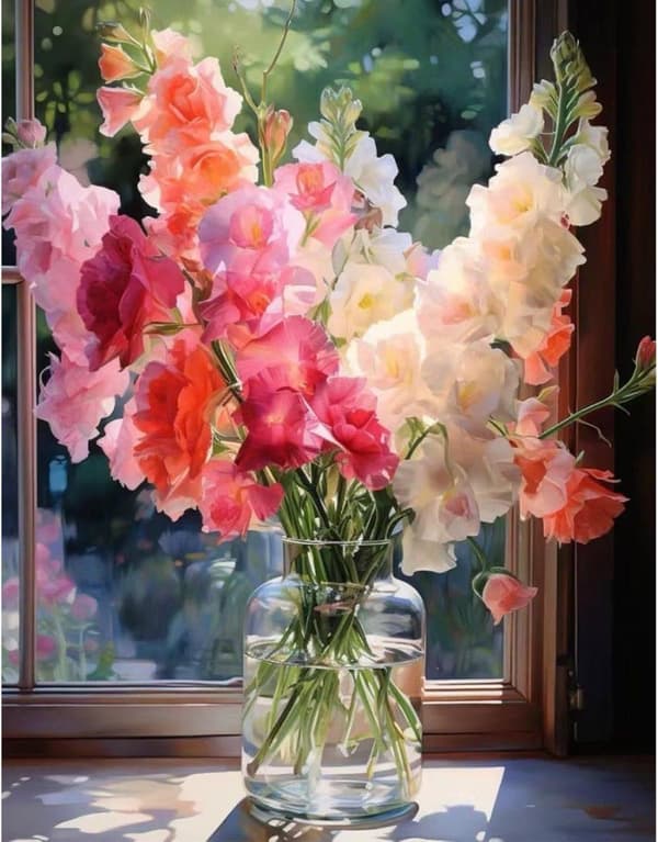 Bomclap Floral Diamond Art - Aloittelijaystävällinen, 30x40 cm