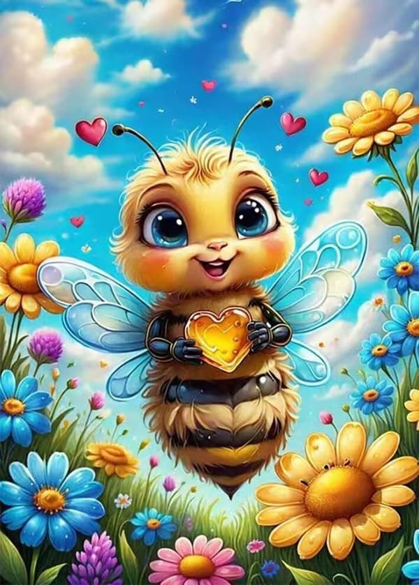 Bomclap Bee Timanttimaalaus - Kodinsisustus, 30x40 cm