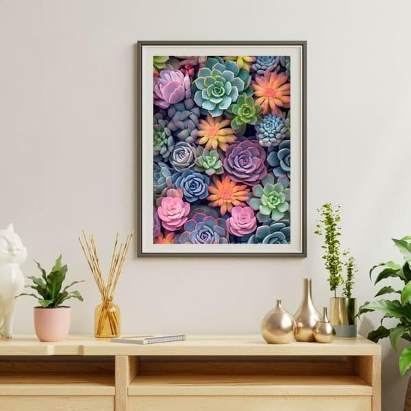 Bomclap Succulenter Diamantmålning - Nybörjarsats, 30x40 cm