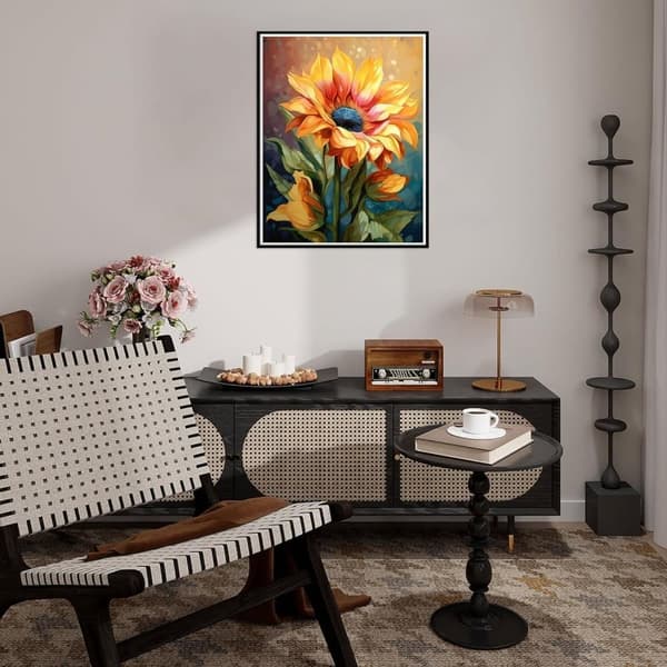 Bomclap Solrosor Diamantkonst - Full Drill Blomster, 30x40 cm