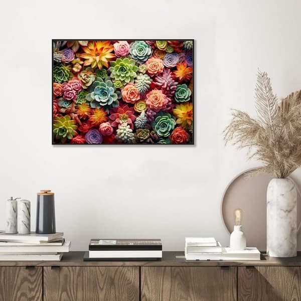 Bomclap Succulent Diamantmålning - 5D DIY-sats, 30x40 cm