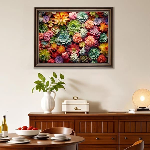 Bomclap Succulent Diamantmålning - 5D DIY-sats, 30x40 cm
