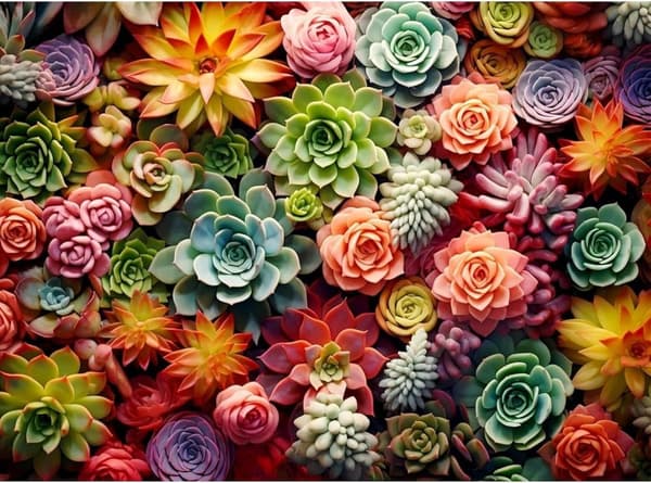 Bomclap Succulent Diamantmålning - 5D DIY-sats, 30x40 cm