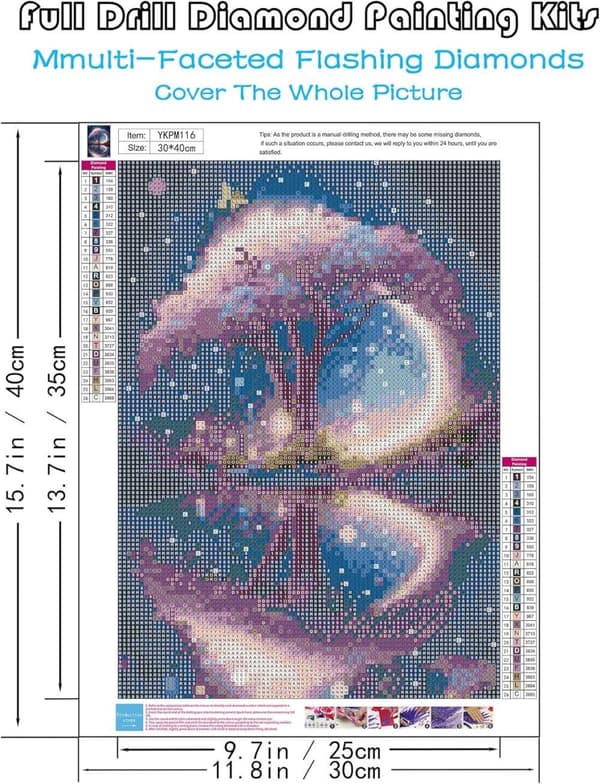 Bomclap Diamond Painting Mystiskt Träd - 5D Naturskön Diamantmålning 30x40 cm