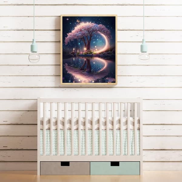 Bomclap Diamond Painting Mystiskt Träd - 5D Naturskön Diamantmålning 30x40 cm