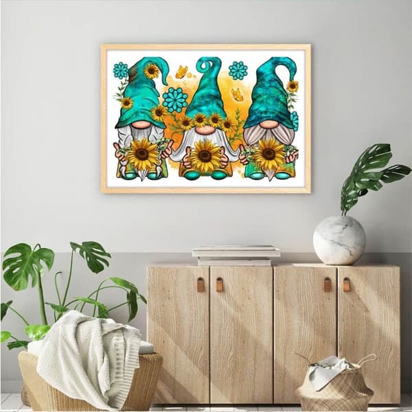 Bomclap Diamond Painting Solrosdiamant 30x40 cm - 5D heltäckande drill för nybörjare, DIY konstverk med naturinspiration