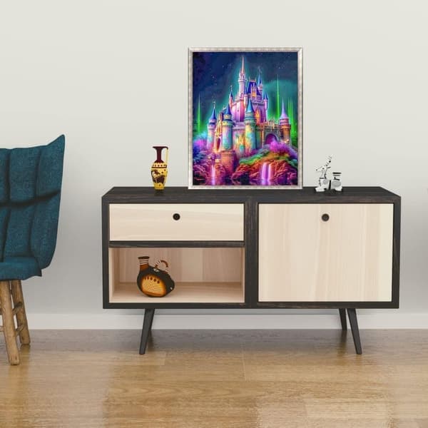 Bomclap Castle Diamond Painting 5D - Full Drill aloittelijapaketti, DIY Bead Art 30x40 cm seinäkoriste