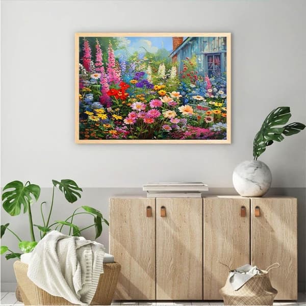 Bomclap Diamantpussel för vuxna, Vildblommor Diamantmålning - 5D Full Drill DIY Sällskapspaket 30x40 cm