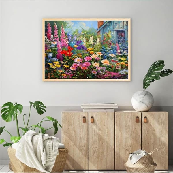 Bomclap Diamantpussel för vuxna, Vildblommor Diamantmålning - 5D Full Drill DIY Sällskapspaket 30x40 cm