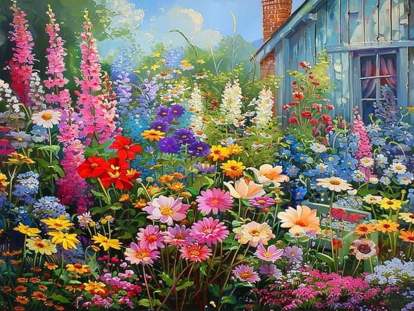 Bomclap Diamantpussel för vuxna, Vildblommor Diamantmålning - 5D Full Drill DIY Sällskapspaket 30x40 cm