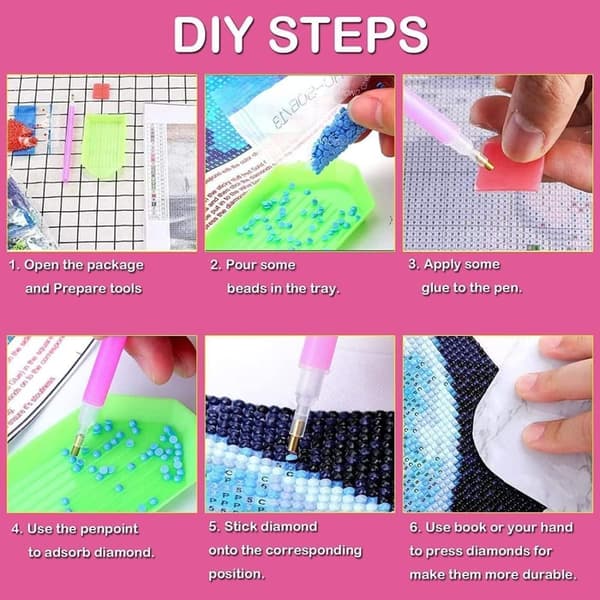 Bomclap Diamantkonst Vuxna - Fyr 5D Full Drill Smyckespussel, DIY Hantverk & Hemdékor 12x16 tum