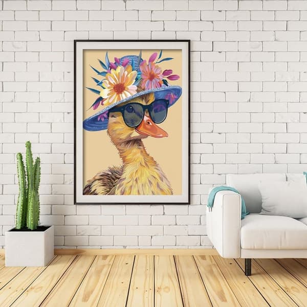 Bomclap Keltainen Ankka 5D Timanttipalapeli - Sarjakuva Full Drill Korutaide aikuisille, DIY-seinäkoriste 30x40 cm