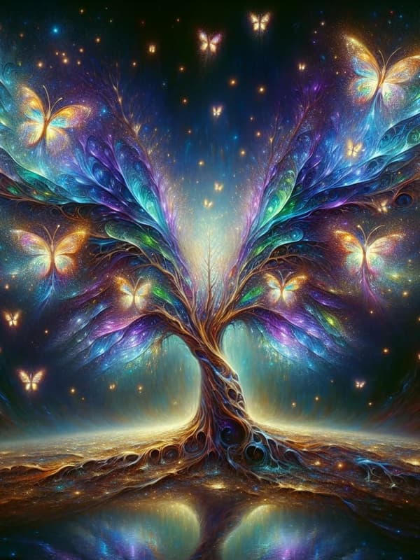 Bomclap Crystal Tree Diamond Puzzle - 5D täysin porattu korumaalaus, DIY-askartelusetti seinälle 30x40 cm