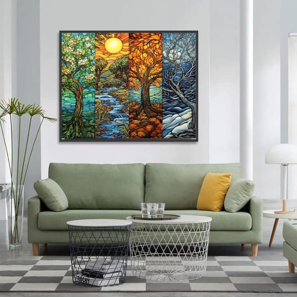 Bomclap Livets Träd Diamantset - 5D Full Drill Smyckespussel, Kristallbroderi för Väggen 30x40 cm