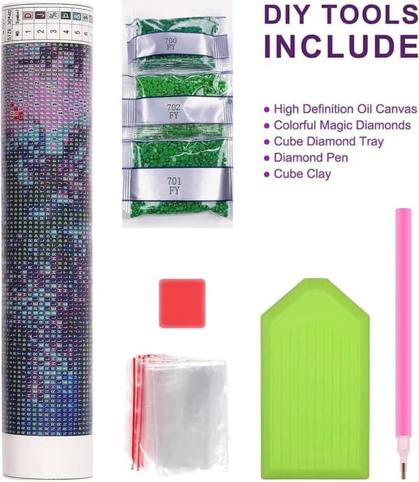 Bomclap Livets Träd Diamantset - 5D Full Drill Smyckespussel, Kristallbroderi för Väggen 30x40 cm