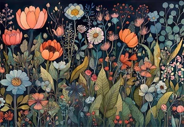 Bomclap aloittelijaystävälliset kukat - 5D timanttipalapeli täysi pora, yksinkertainen korutaide 30x40 cm