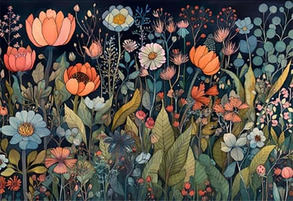 Bomclap aloittelijaystävälliset kukat - 5D timanttipalapeli täysi pora, yksinkertainen korutaide 30x40 cm