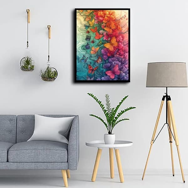 Bomclap Butterfly Diamonds 5D - Full Drill korupalapeli aikuisille, DIY Casual Art 30x40 cm