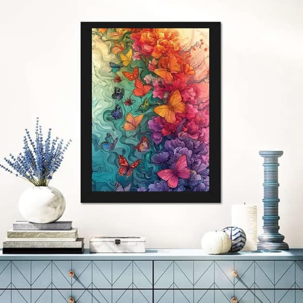 Bomclap Butterfly Diamonds 5D - Full Drill korupalapeli aikuisille, DIY Casual Art 30x40 cm