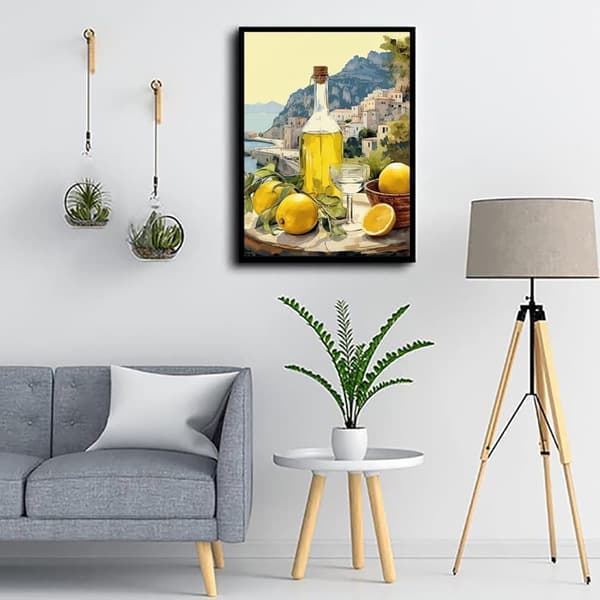 Bomclap Italialainen Limoncello 5D Diamond Art - Täysin poratut korumaalaukset, Välimeren sisustus
