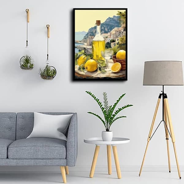 Bomclap Italialainen Limoncello 5D Diamond Art - Täysin poratut korumaalaukset, Välimeren sisustus