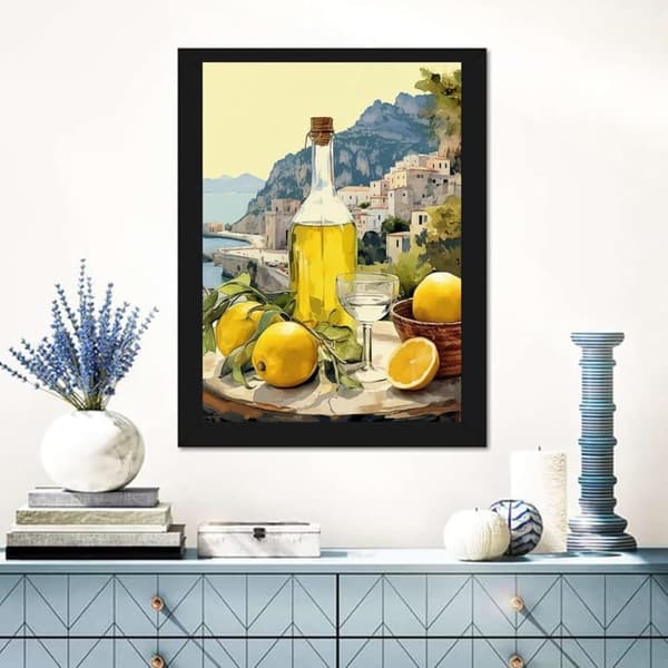 Bomclap Italialainen Limoncello 5D Diamond Art - Täysin poratut korumaalaukset, Välimeren sisustus