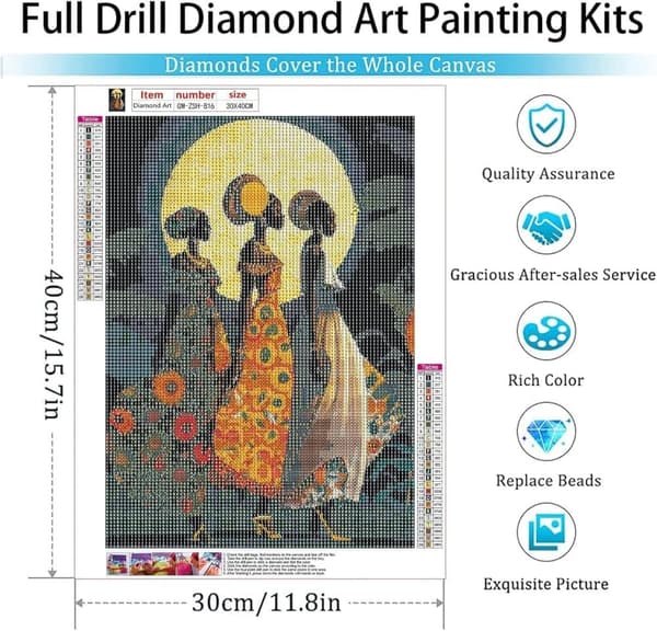 Bomclap Sunrise 5D Diamond Puzzle - Full Drill korutaide keittiöön/olohuoneeseen 30x40 cm