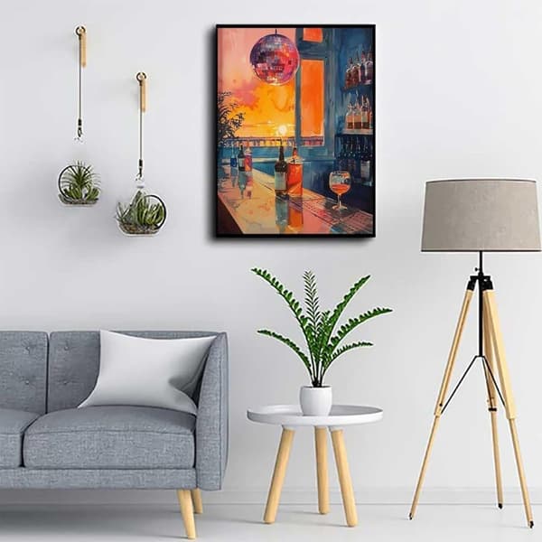 Bomclap Retro Cocktail 5D Diamond Art - Täysin porattu korukuva, vintage baarisisustus 30x40 cm
