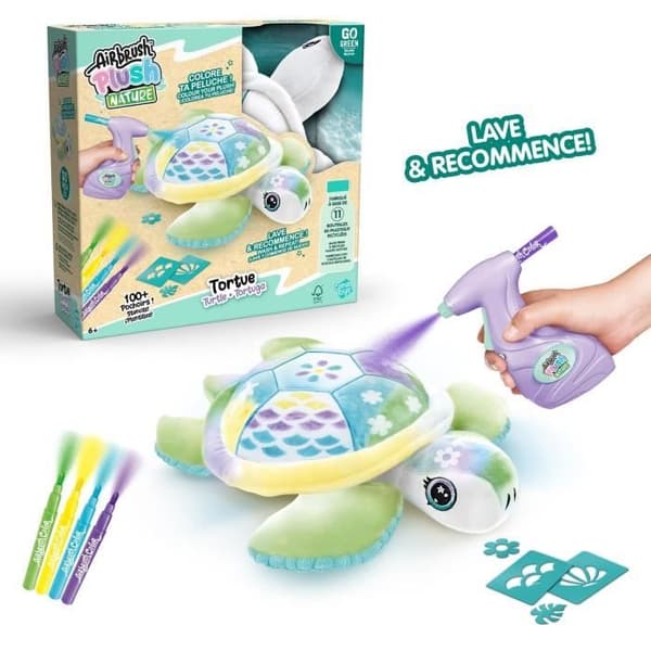Airbrush Nature Turtle Plysch att anpassa - Canal Toys - OFG 280 - FSC® och GRS-certifieringar