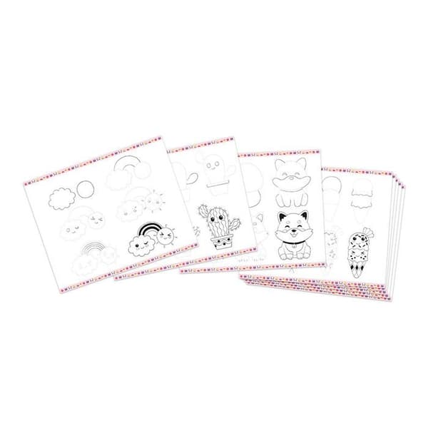 Steg för steg Ritning - Lär dig rita - 20 Kawaii-modeller - Ritsats för barn - Lär dig rita - Från 6 år