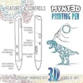 Miniatyrbild 4 av 4: Mynt3d Ritsats - MP030-BK - Super 3D-penna, ABS och PLA-kompatibel 3D-utskriftspenna 1,75 mm