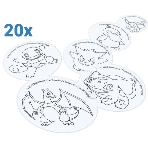 Xoomy® Pokémon Ravensburger Refill - Gul/Vit/Svart - 20 modellfilmer ingår