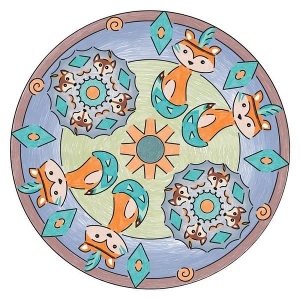 Ravensburger - Mandala Designer - Schabloner och pennor ingår - Boho Style - Kreativ lek från 6 år