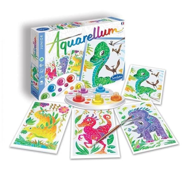 Aquarellum Junior färgset - Sentsophère - Dinosaurier - För barn från 6 år och uppåt - Flerfärgad