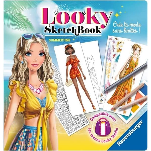 Looky Skissbok sommartid - RAVENSBURGER - Skapa ditt mode - Blandat - Från 6 år