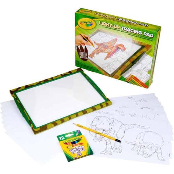 Ritning - CRAYOLA - Lysande ritplatta - Skapa självlysande dinosaurier! Från 6 år