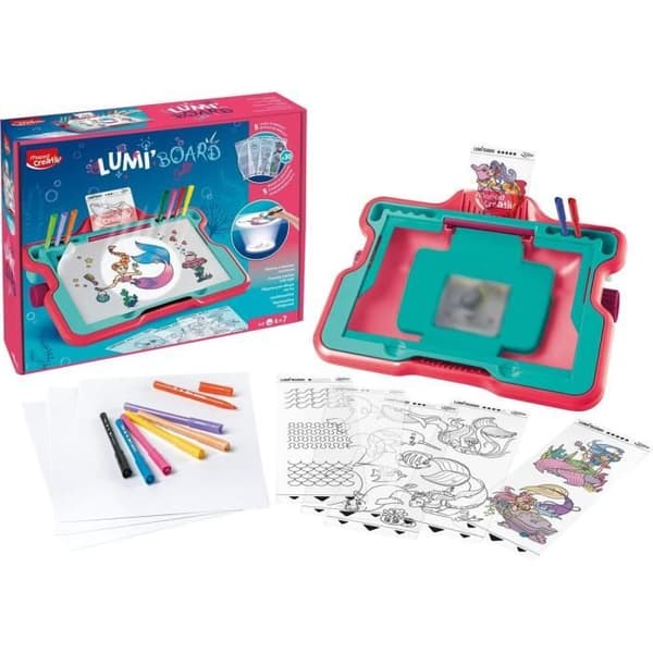 MAPED Lumi Board ritmaskin - Sjöjungfrur - Ålder 4+ - Ljusprojektion - 5 svårighetsgrader