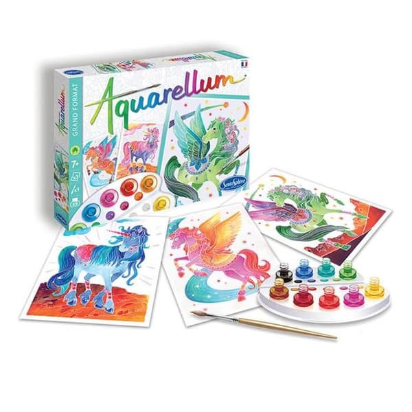 SENTOSPHERE - Aquarellum unicorn pegasus - Blandat - Från 8 år - Innovativ teknik