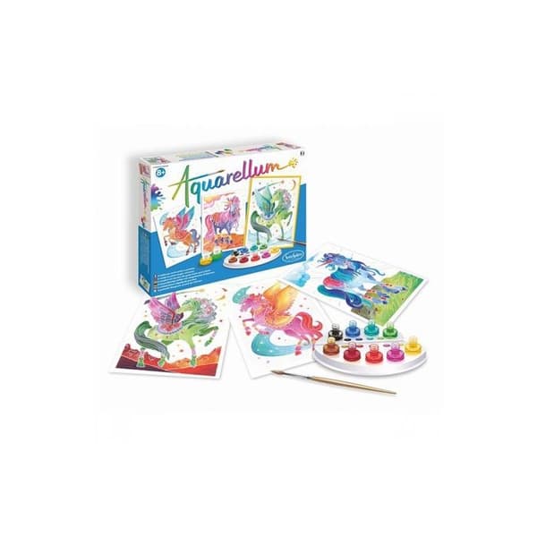 SENTOSPHERE - Aquarellum unicorn pegasus - Blandat - Från 8 år - Innovativ teknik