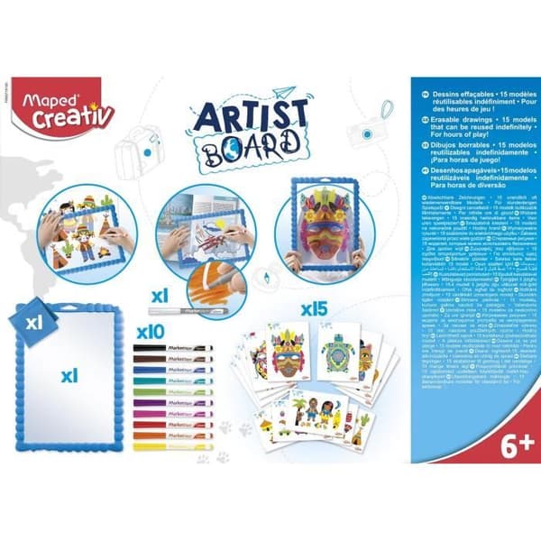 MAPED CREATIV - Konstnärstavla - Skifferraderbara teckningar