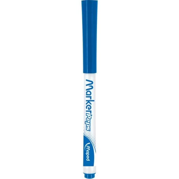 MAPED Dry Erase Markers - Set med 5 blå med trasa