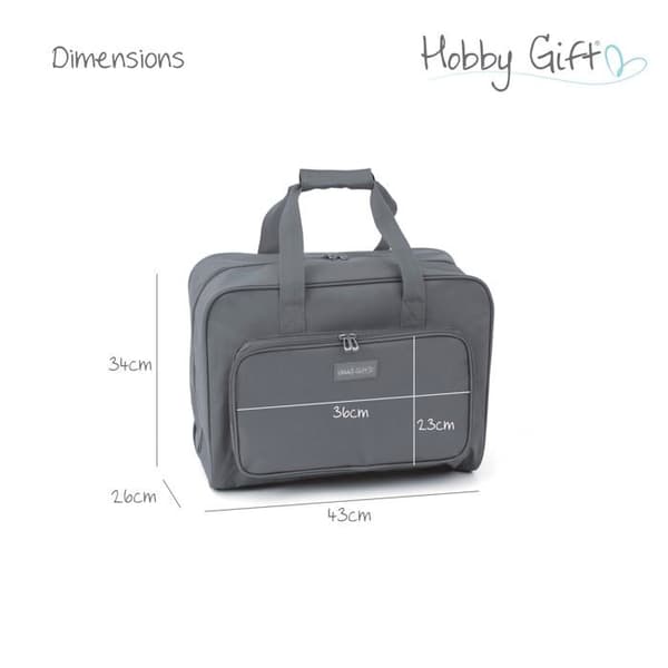 Hobbypresent - Grå - MR4660 Förvaringsväska för symaskin, polyester, grå, 48 x 35 x 7 cm