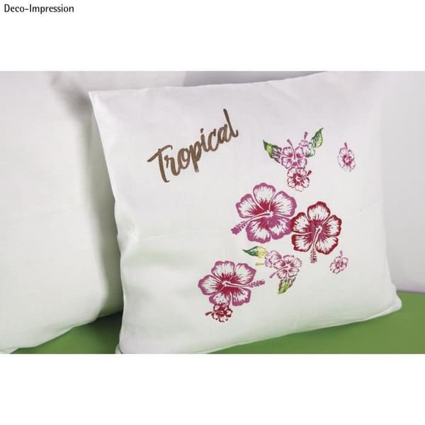 Pochoir autocollant specialtextil A5 Hibiscus + spatula