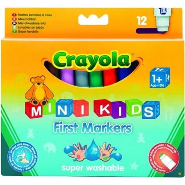 Set med 12 färgpennor för barn - CRAYOLA - Flerfärgad - Användarmanual medföljer