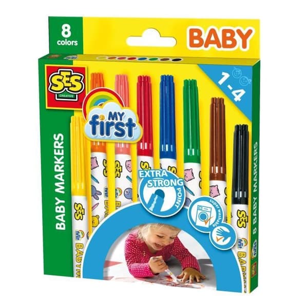 SES CREATIVE MY FIRST Baby Markers 8 färger