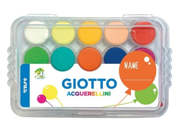 Giotto färgset - 315000 - Acquerellini Party Present - Födelsedagsset Gouachepastiller