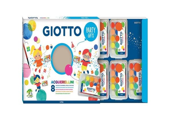 Giotto färgset - 315000 - Acquerellini Party Present - Födelsedagsset Gouachepastiller